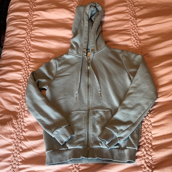 H&M Basic Baby Blue Zip-Up XS - Picture 1 of 2